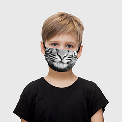 Маска для лица детская Красавец тигр цвета 3D-принт — фото 1