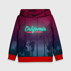 Толстовка-худи детская California, цвет: 3D-красный