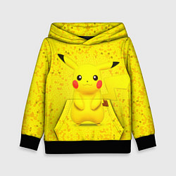 Толстовка-худи детская Pikachu, цвет: 3D-черный