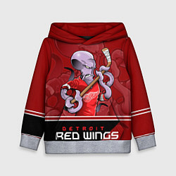 Толстовка-худи детская Detroit Red Wings, цвет: 3D-меланж