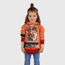 Толстовка-худи детская Philadelphia Flyers, цвет: 3D-красный — фото 2