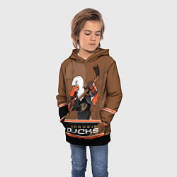 Толстовка-худи детская Anaheim Ducks, цвет: 3D-черный — фото 2