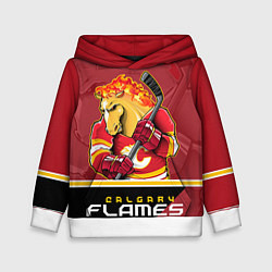 Толстовка-худи детская Calgary Flames, цвет: 3D-белый