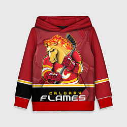Толстовка-худи детская Calgary Flames, цвет: 3D-красный