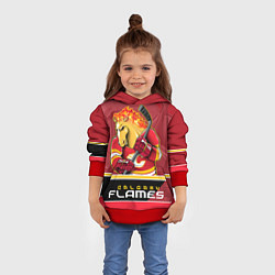 Толстовка-худи детская Calgary Flames, цвет: 3D-красный — фото 2