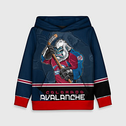 Толстовка-худи детская Colorado Avalanche, цвет: 3D-красный