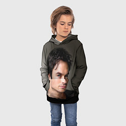 Толстовка-худи детская Ian Somerhalder, цвет: 3D-черный — фото 2