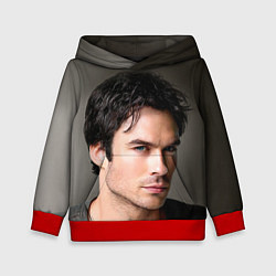 Толстовка-худи детская Ian Somerhalder, цвет: 3D-красный