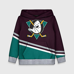 Толстовка-худи детская Anaheim Ducks, цвет: 3D-меланж