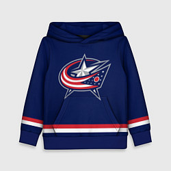 Толстовка-худи детская Columbus Blue Jackets, цвет: 3D-синий