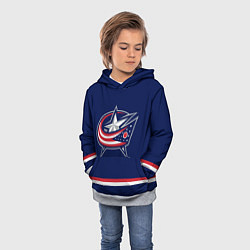 Толстовка-худи детская Columbus Blue Jackets, цвет: 3D-меланж — фото 2