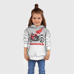 Толстовка-худи детская Honda 2, цвет: 3D-белый — фото 2