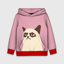 Детская толстовка Grumpy cat pink