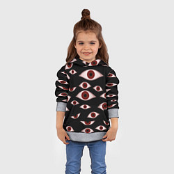 Толстовка-худи детская Глаза, цвет: 3D-меланж — фото 2