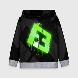 Толстовка-худи детская Flipsid3: Black collection, цвет: 3D-меланж