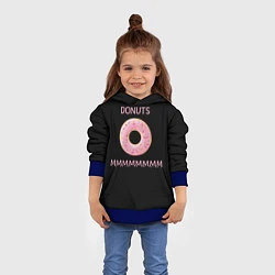 Толстовка-худи детская Donuts, цвет: 3D-синий — фото 2