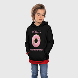 Толстовка-худи детская Donuts, цвет: 3D-красный — фото 2