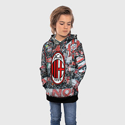 Толстовка-худи детская Milan FC, цвет: 3D-черный — фото 2