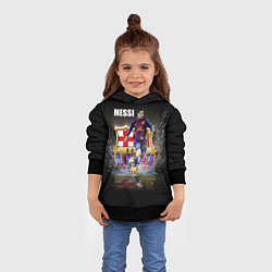 Толстовка-худи детская Messi FCB, цвет: 3D-черный — фото 2