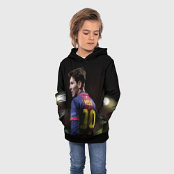 Толстовка-худи детская Месси 10, цвет: 3D-черный — фото 2