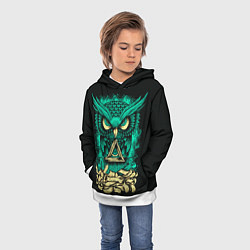 Толстовка-худи детская Bring Me The Horizon: Owl, цвет: 3D-белый — фото 2