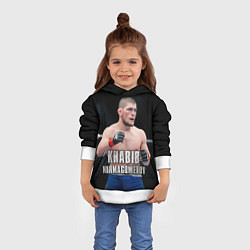 Толстовка-худи детская Хабиб Нурмагомедов, цвет: 3D-белый — фото 2