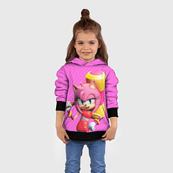 Толстовка-худи детская Amy Rose, цвет: 3D-черный — фото 2