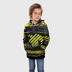Толстовка-худи детская Grunge Line, цвет: 3D-черный — фото 2
