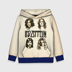 Толстовка-худи детская Led Zeppelin Guys, цвет: 3D-синий