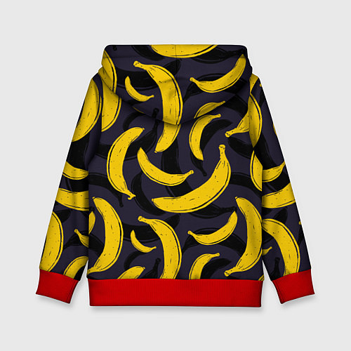 Детская толстовка Бананы / 3D-Красный – фото 2