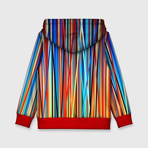 Детская толстовка Colored stripes / 3D-Красный – фото 2