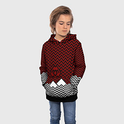 Толстовка-худи детская Твин Пикс: Минимализм, цвет: 3D-черный — фото 2