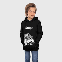Толстовка-худи детская Jeep, цвет: 3D-черный — фото 2