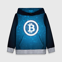 Детская толстовка Bitcoin Blue