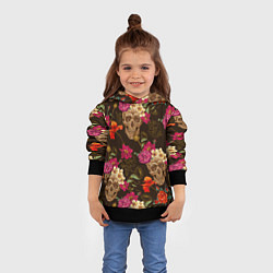 Толстовка-худи детская Черепа, цвет: 3D-черный — фото 2