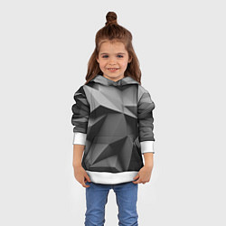 Толстовка-худи детская Gray abstraction, цвет: 3D-белый — фото 2