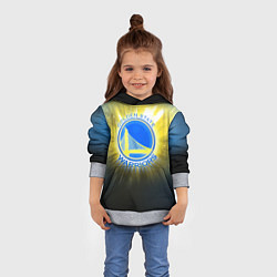 Толстовка-худи детская Golden State Warriors 4, цвет: 3D-меланж — фото 2