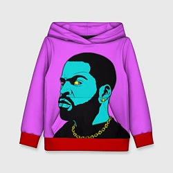 Толстовка-худи детская Ice Cube: Neon colour, цвет: 3D-красный