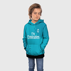 Толстовка-худи детская Real Madrid, цвет: 3D-черный — фото 2