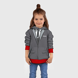 Толстовка-худи детская Костюм, цвет: 3D-красный — фото 2