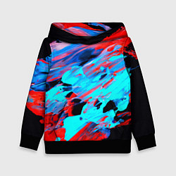 Толстовка-худи детская Краски лета, цвет: 3D-черный
