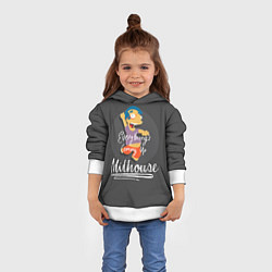Толстовка-худи детская Milhouse, цвет: 3D-белый — фото 2