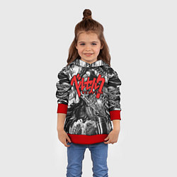 Толстовка-худи детская Berserk, цвет: 3D-красный — фото 2