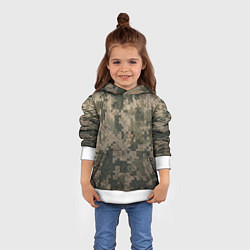 Толстовка-худи детская Хаки камуфляж, цвет: 3D-белый — фото 2
