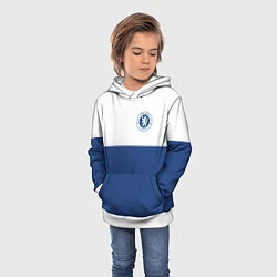 Толстовка-худи детская Chelsea FC: Light Blue, цвет: 3D-белый — фото 2