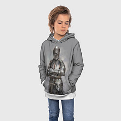 Толстовка-худи детская Рыцарь, цвет: 3D-белый — фото 2
