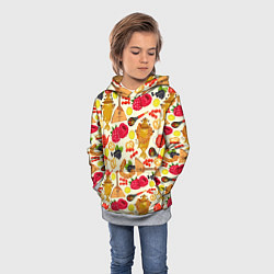 Толстовка-худи детская Народная кухня, цвет: 3D-меланж — фото 2