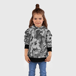 Толстовка-худи детская Ночной Камуфляж 1, цвет: 3D-черный — фото 2