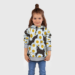 Толстовка-худи детская Аромашки, цвет: 3D-меланж — фото 2