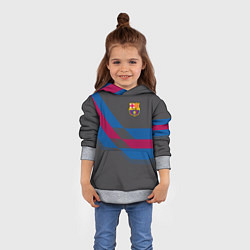 Толстовка-худи детская Barcelona FC: Dark style, цвет: 3D-меланж — фото 2